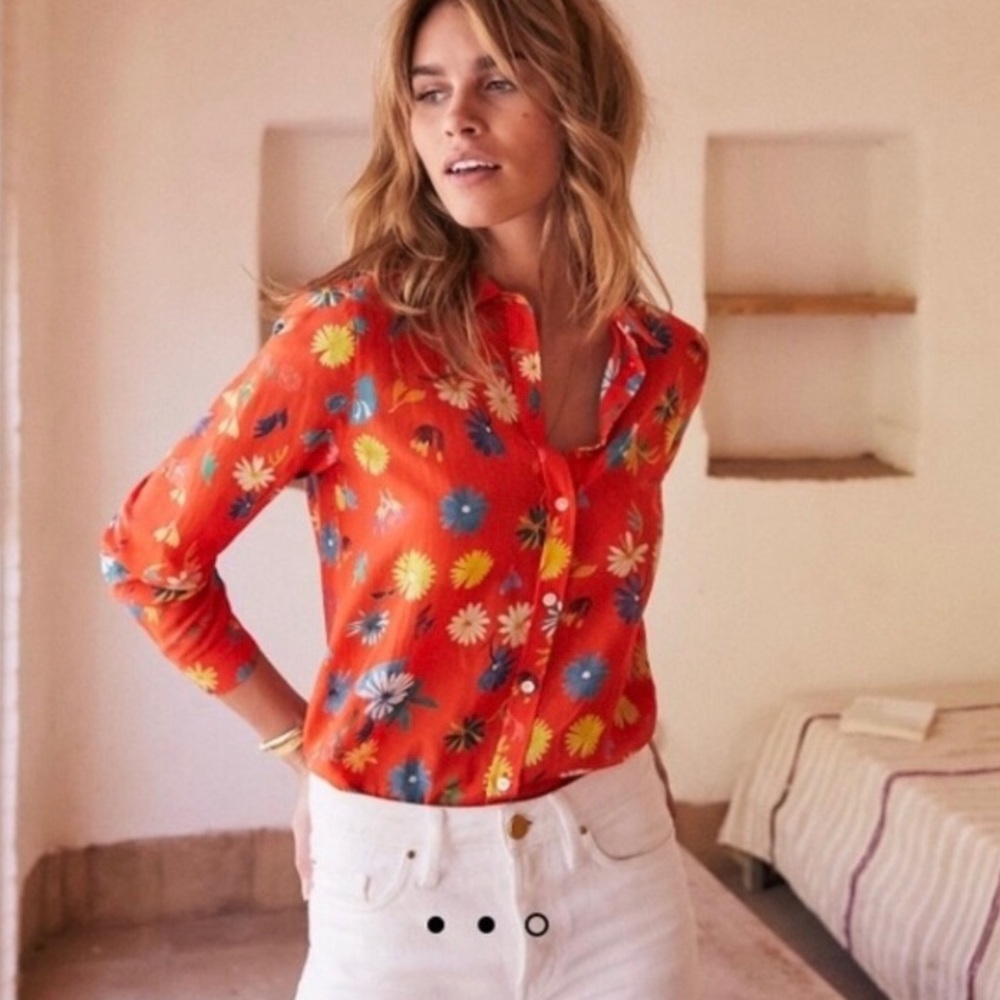 Sezane x G. Kero Pierro floral blouse 38 (size S)